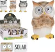 Trädgårdsdekoration Uggla med solcell - Trädgårdsskulpturer, dekorationer - 8719987483066 - 1