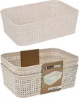 Förvaringskorg Beige 19x13,5x6 cm - Lådor och korgar - 8721037324236 - 1