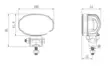 LED-arbetslampa 20W 3000lm, oval - Arbetslampor - 8719493246766 - 3