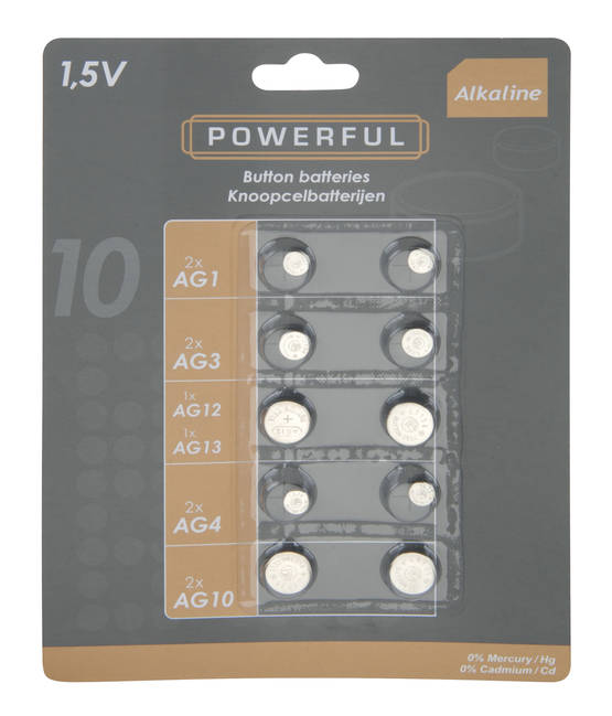 Batterisats 10-delar - Batterier, testare - 8711295372216 - 1