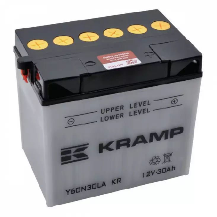 Batteri 12V, 30 Ah, torra lagrad (inkl. syrapaket) - Startbatterier - 8716106061396 - 1