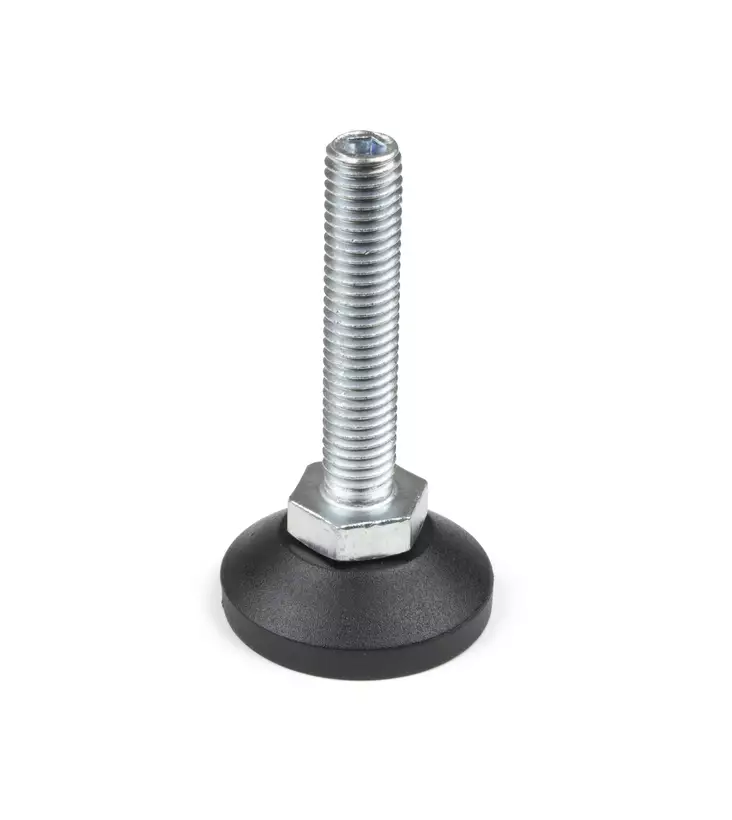 Habo justerbar fot M8x50mm förzinkad/svart - Möbelhjul, rörben - 7317900189586 - 1