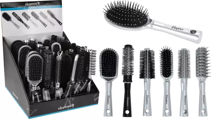 Hårborste Silver & Svart - Hjälpmedel - 8719202050486 - 1