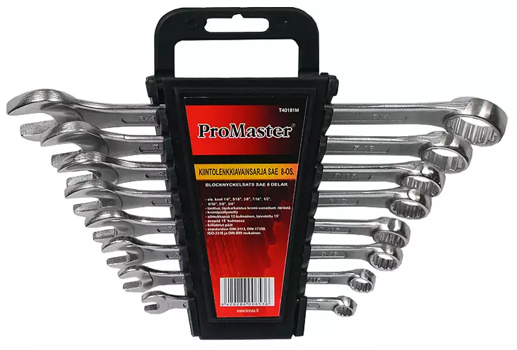 Insexnyckelsats 8-delar 1/4"-3/4" - Fast nyckelringar - 6420286006536 - 1