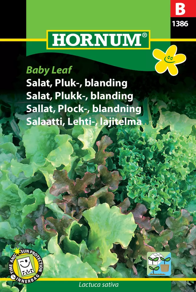 Sallat "Baby Leaf" 6 olika sorter - Frön och sättpotatisar. - 5708787013866 - 1
