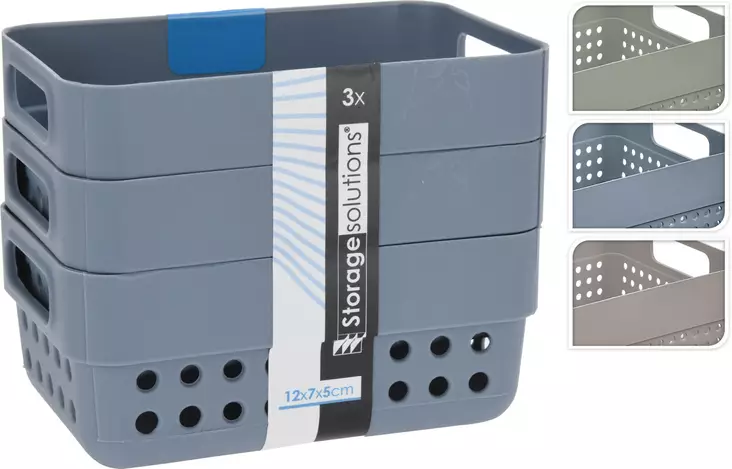 Plastkorg 350 ml 3 st/förpackning - Lådor och korgar - 8720573139496 - 1