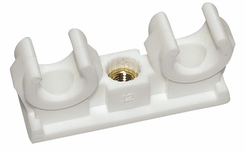 Opal rörhållare 2 x 22 mm 2 st öppen - Beslag och skruvar - 6413820751306 - 1