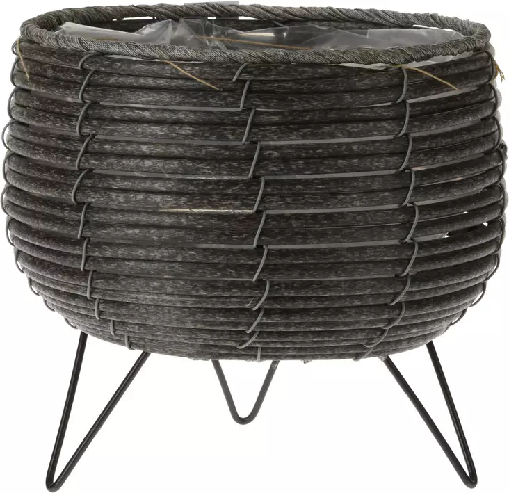 Rattan kruka med ben - Krukor, vaser, korgar - 8720573162036 - 1