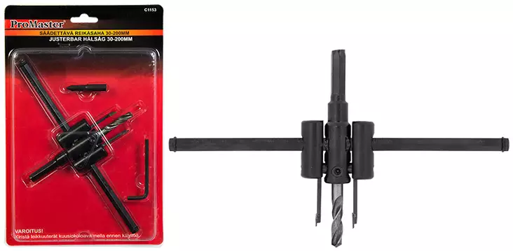 Justérbar hålsåg 30-200 mm Karbid - Sågar - 6420286811536 - 1