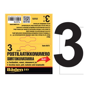 Klisternummer 3 50 mm - Brevlådor och nummer - 6438152088876 - 1