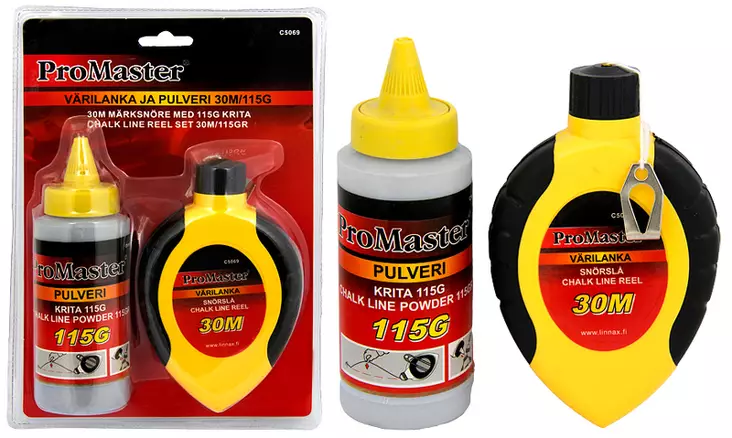 Färgvinda 30 m och pulver 115 g - Märkningsverktyg - 6420286850696 - 1