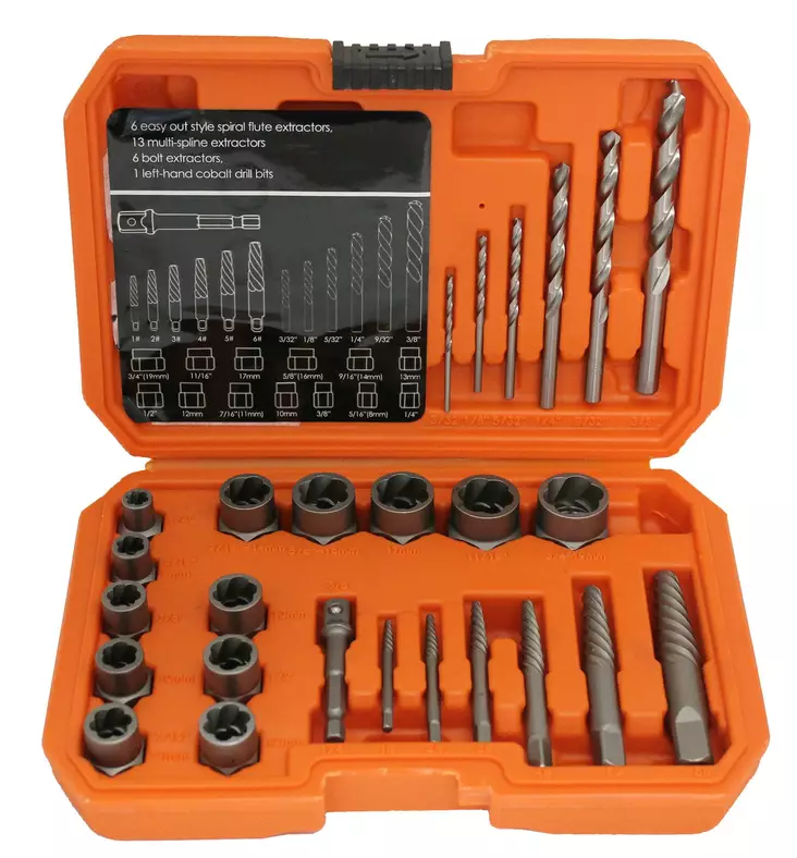 Skruvnyckelsats 26-delar hylsor/pluggar/blad - Gängverktyg - 6430074693046 - 1