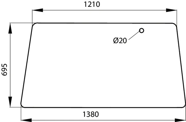 Bakruta, övre (Fendt 178810051110) - Styrhytt och kaross - 3660980020206 - 1