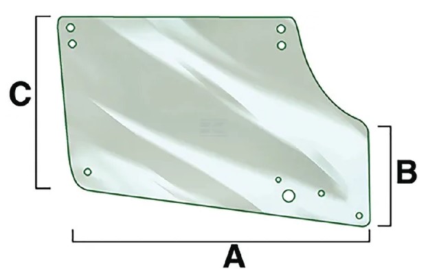 Dörrglas, övre (JD L57908 och L63914) - Hytt och karosseri - 5035776897566 - 1