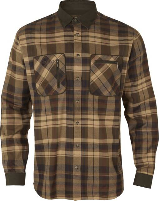 Härkila Pajala Flanellskjorta beige/brun - Jaktkläder - 5714733555236 - 1