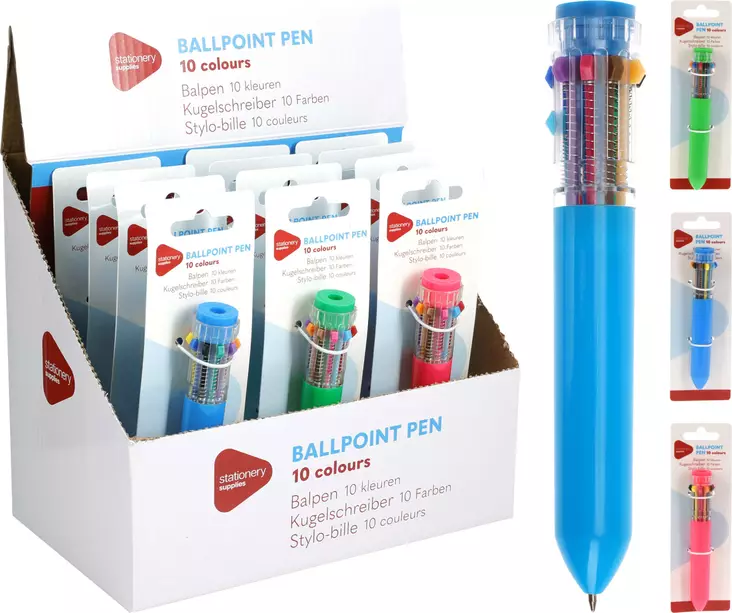 Retro gelpenna 10 färger - Kontorsmaterial - 8720573582636 - 1