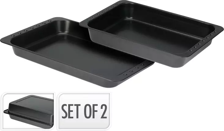 Bakplåt i stål 2 st/fp - Matlagning - 8721037274296 - 1