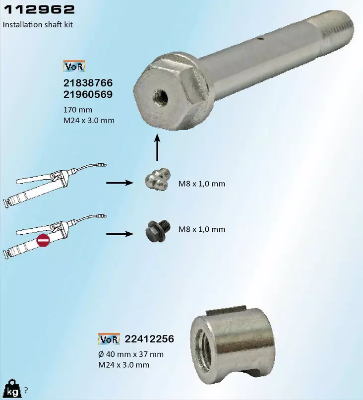 Framfjäderstift 24x170mm smörjbar - Bromsar - svm0000008816 - 1