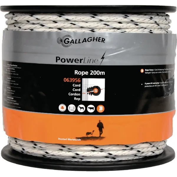 Staketrep PowerLine 5 mm 200 m vit - Stängselband och -trådar - 8713235063956 - 1