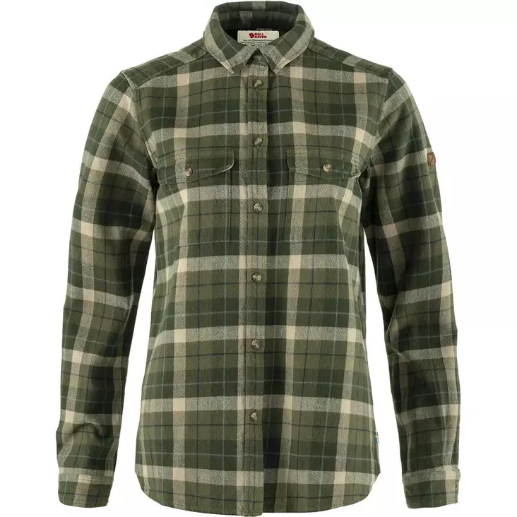 Fjällräven Värmland Heavy Flannel Shirt W Grön - Djupt Skog - Friluftskläder - 7323450937126 - 1