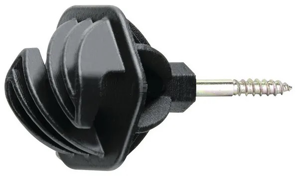 Repisolator, träskruv, svart, 25 st - Isolatorer - 4018653007426 - 1