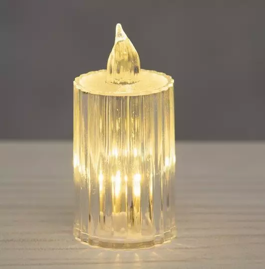 LED-miniljus varmvit randig - Stämningsbelysning - 6410416583976 - 1