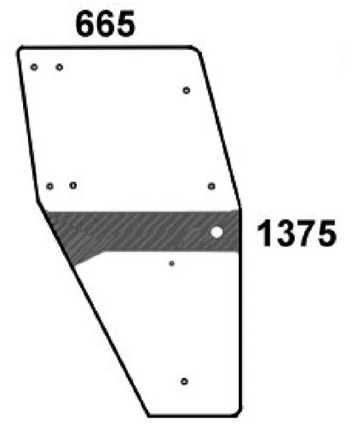 Dörrglas, höger (DF 04358528) - Hytt och kaross - 8719774669406 - 1