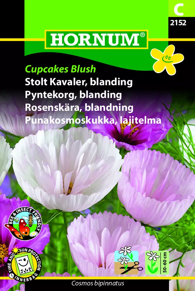 Röd kosmosblomma assorterad "Cupcakes Blush" - Frön och sättpotatisar. - 5708787021526 - 1