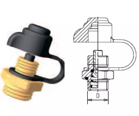 Raufoss inspektionskoppling M22 - Tryckluftsystem - svm0000010086 - 1