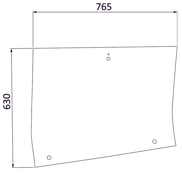 Sidofönster, höger (Fendt 816810040431) - Styrhytt och kaross - 8716106314836 - 1