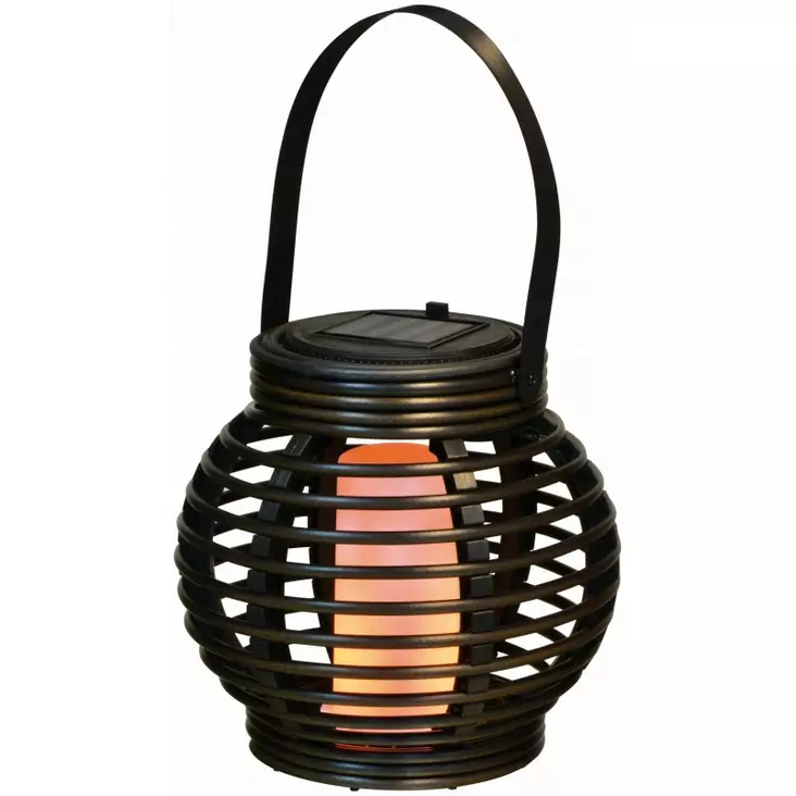 Solarlampa svart diameter 21 cm - Stämningsbelysning - 8720573479516 - 1