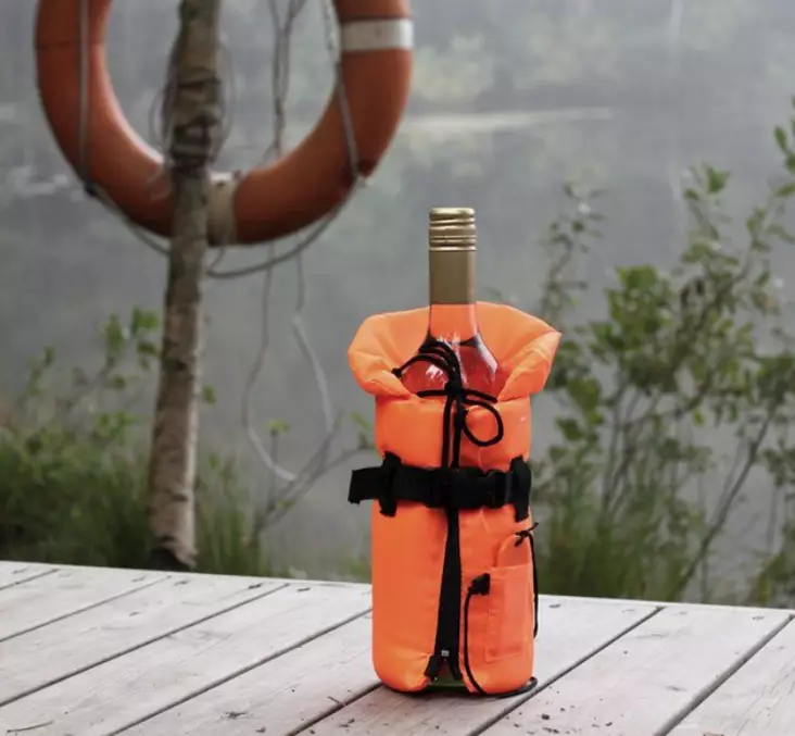 Flytväst för vinflaskor med sugrör - Flythjälpmedel - 6410412012456 - 1