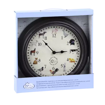 Bondgårdsdjur väggur med ljud - Gårdrelaterade produkter - 8714982161087 - 2