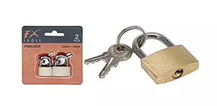 Mini hänglås 2 st/förpackning - Hänglås, reglar, gångjärn - 8711295755477 - 1