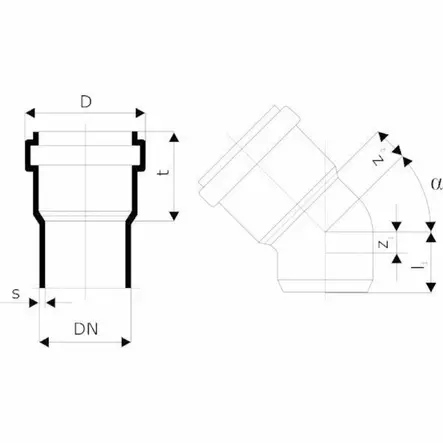 Böj 15° PVC - Avlopp och vattenlås - 5700036755367 - 2