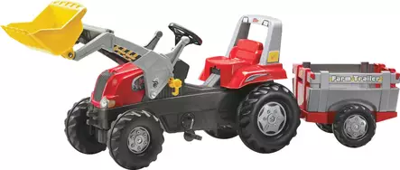 Tramptraktor RollyJunior med framskopa och släp - Tramptraktorer och trampbilar - 4006485811397 - 1