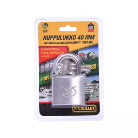 Rostfri hänglås 40mm - Hänglås, reglar, gångjärn - 6438152024997 - 1