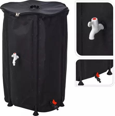 Regnvattentank med tappventil 250 liter - Vattenkannor, sprayflaskor - 8721037000017 - 1