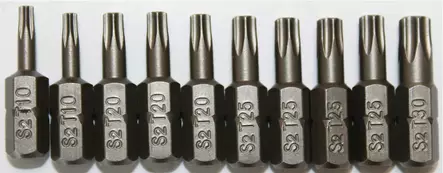 Bitsset 10 st, 25 mm torx, S2 - Skruvbits och -satser - 6430074697877 - 2