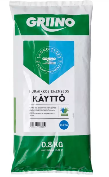 Griino Användargräsmatta 0,8 kg - Frön och sättpotatisar. - 6417687000317 - 1