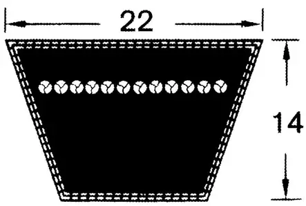 Klossrem C108 2750 mm - Remmar och tillbehör - 4014486037807 - 2