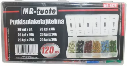 Rörsäkringsats 120-delar - Bilbelysning och elektriska tillbehör - 6430074696337 - 2