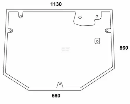 Bakruta som passar Fendt - Styrhytt och kaross - 8719493005677 - 1