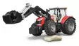 Bruder Massey Ferguson 7624 med frontlastare - Bruder arbetsmaskinsleksaker - 5700038449707 - 5