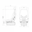 Grammer Actimo XL arbetssits 12V - Traktorsäten - G1294557 - 2