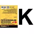 Klisterbokstav K 100 mm - Brevlådor och nummer - 6438152088487 - 1