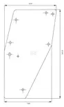 Fönsterblad, höger (Deutz-Fahr 04347343) - Hytt och kaross - 3660980024327 - 1