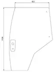 Vänster dörrglas (MF 4353783M2) - Hytt och kaross - 8719607133487 - 1
