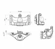 Kuldraganordning 80 mm, 329 mm skena - Kullagradsmaskiner - 05633045A17 - 3