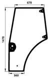 Vänster dörrglas (CNH 87620234) - Hytt och kaross - 8716106780297 - 1
